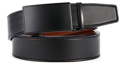 CHAOREN Ratchet Belt for men - Mens Belts Leather 1 3/8" for Dress Pants - Micro Adjustable Belt Fit Everywhere