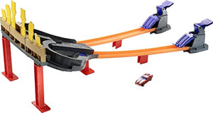 Hot Wheels Toy Car Track Set Super Speed Blastway, Dual-Track Racing for 1 or 2 Players, 1:64 Scale Car