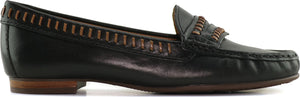 DRIVER CLUB USA Maple Ave Penny Loafer, Alternate, color, BLACK NAPPA SOFT