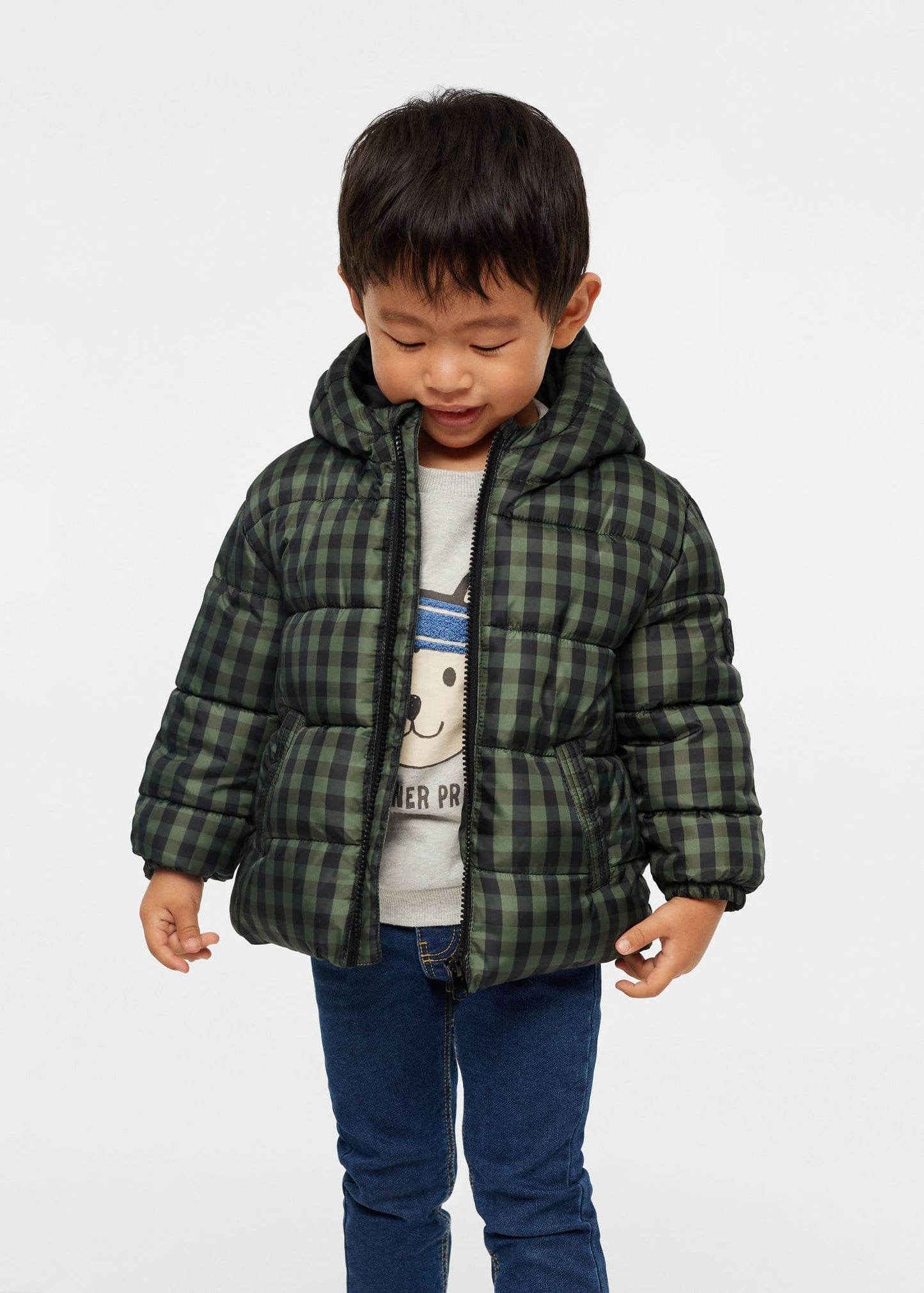 Hood quilted coat - Details of the article 3
