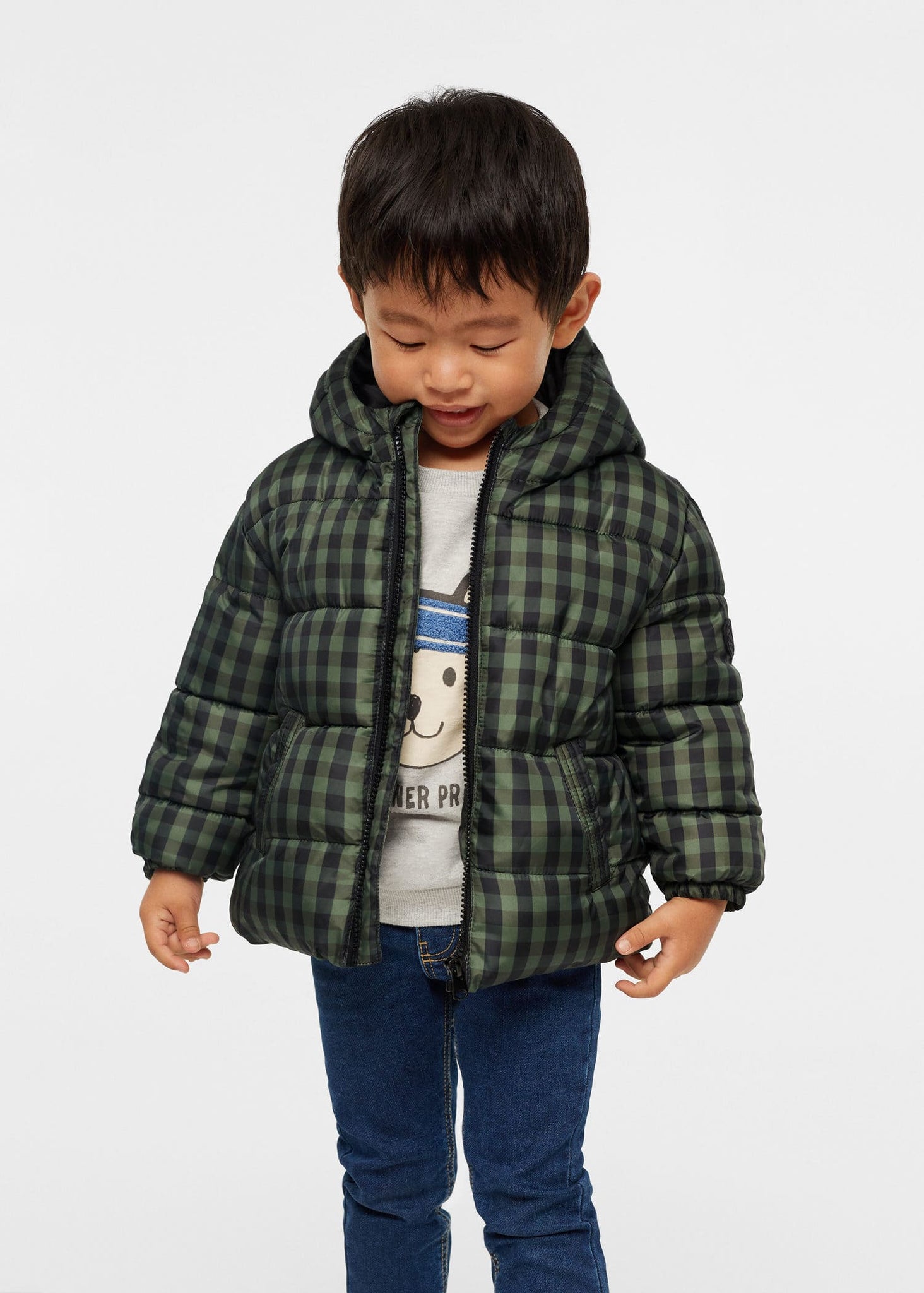 Hood quilted coat - Details of the article 3