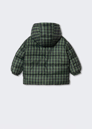 Hood quilted coat - Reverse of the article