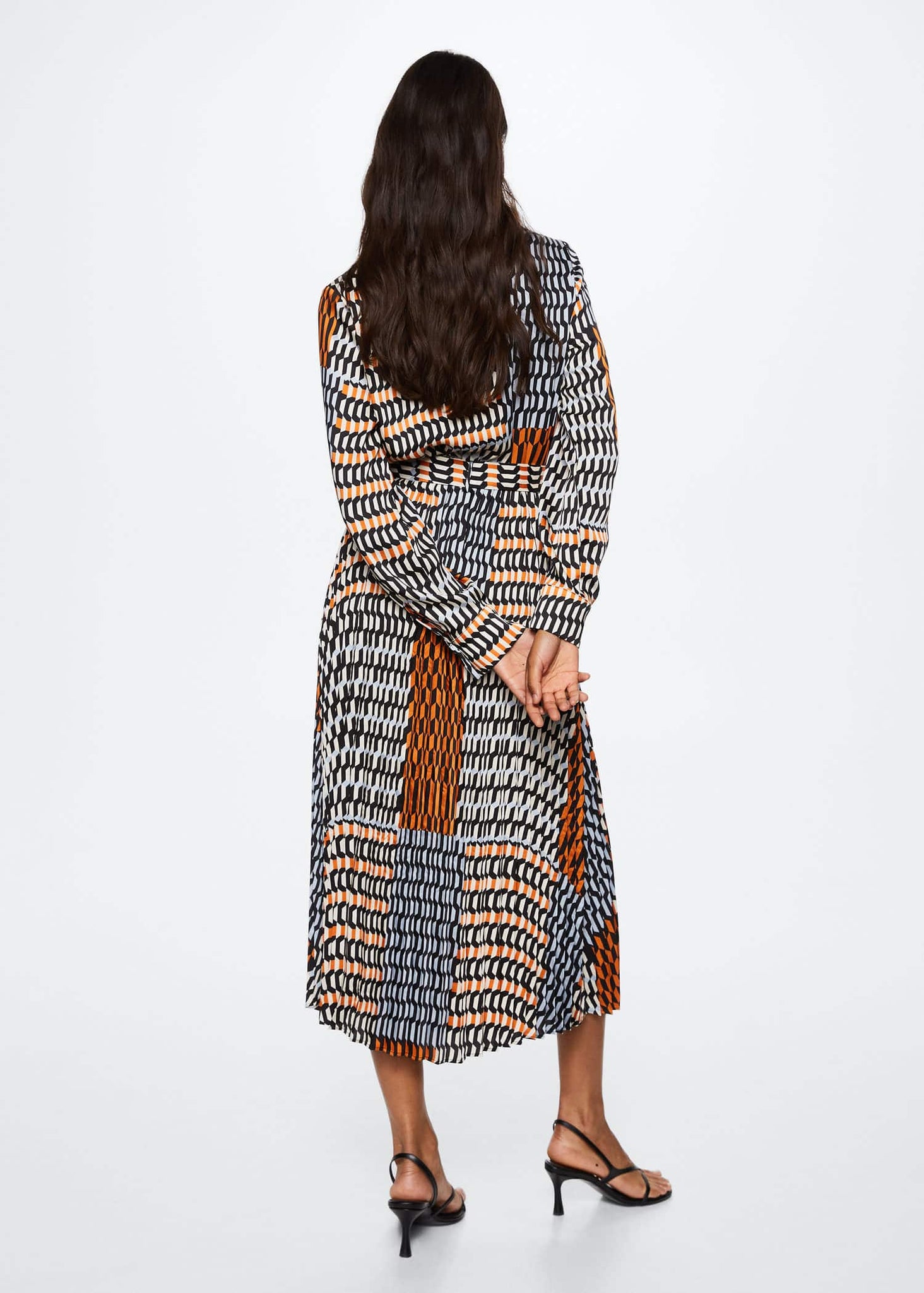 Geometric print midi dress - Reverse of the article