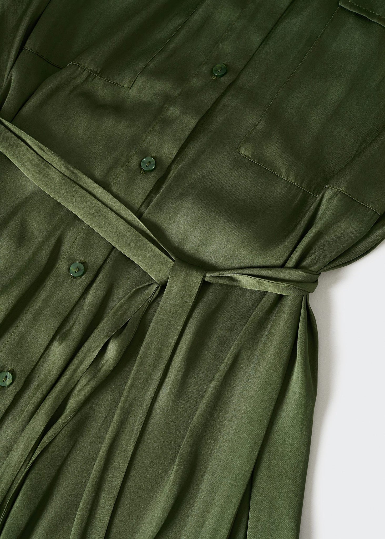 Satin shirt dress - Details of the article 8