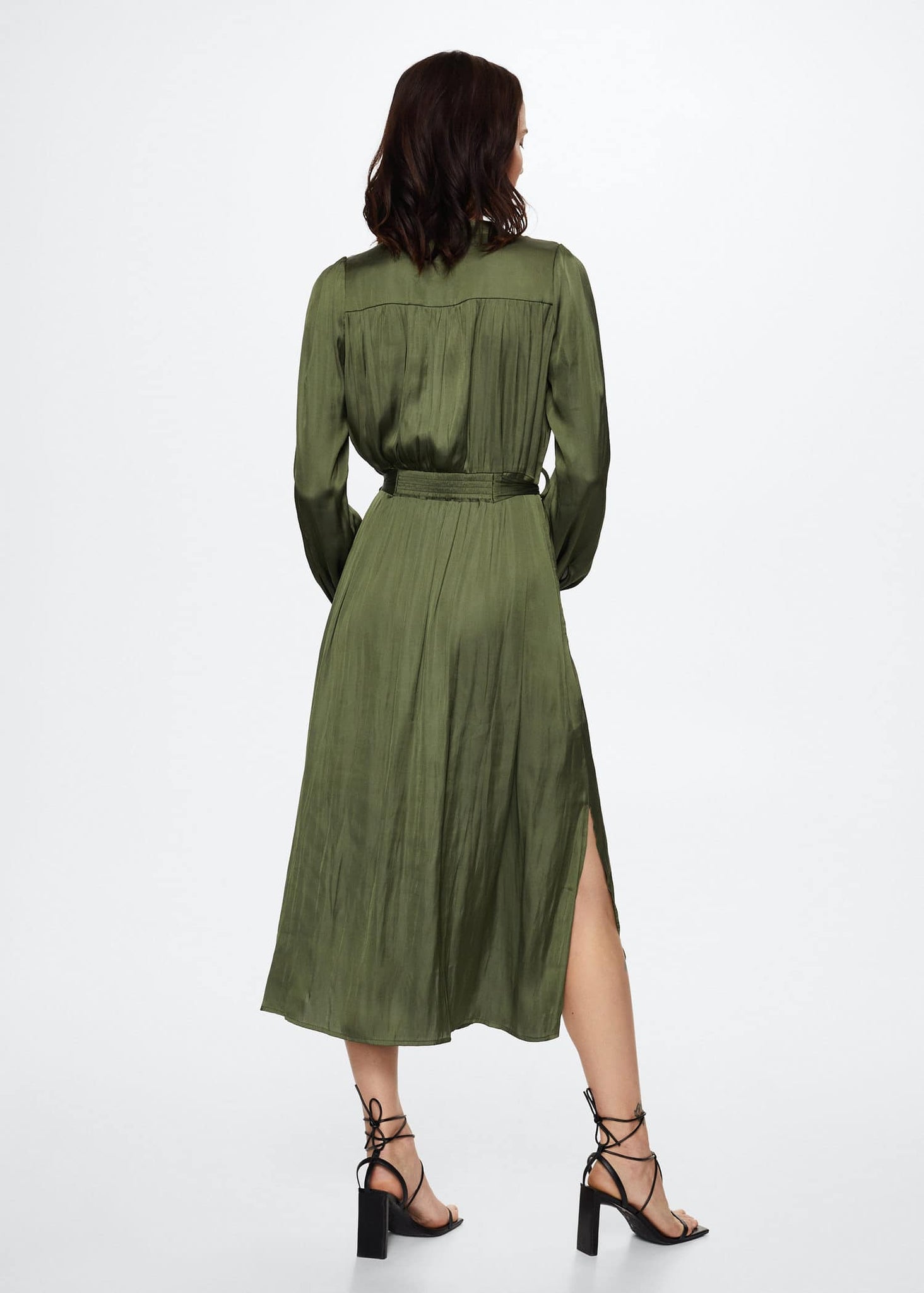 Satin shirt dress - Reverse of the article