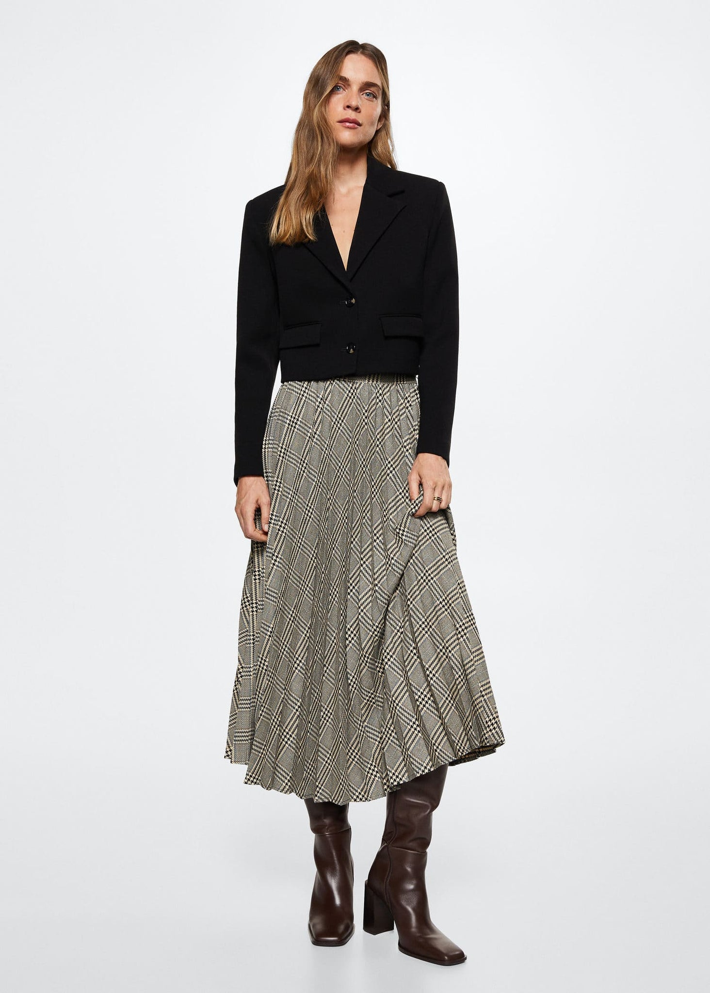 Checked pleated skirt - General plane