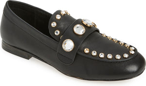 KARL LAGERFELD PARIS Avah Studded Loafer, Main, color, BLACK