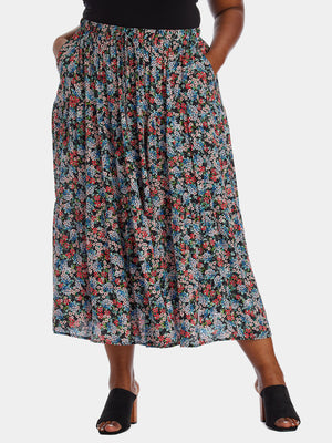 Tiered Midi Skirt