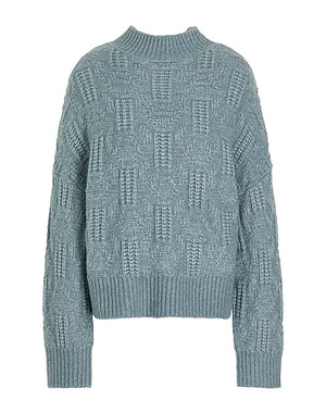 8 by YOOX Sweater Pastel blue 40% Polyamide, 35% Acrylic, 20% Wool, 5% Alpaca wool