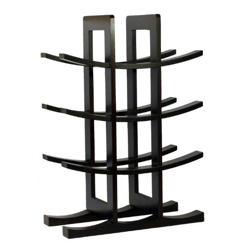 Oceanstar 12-Bottle Bamboo Wine Rack, Dark Espresso