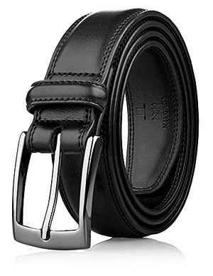 MILORDE Men's Genuine Leather Dress Belt, Handmade, 100% Cow Leather, Fashion & Classic Designs for Work Business and Casual