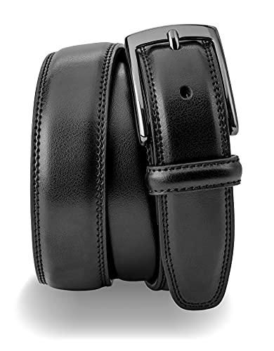 MILORDE Men's Genuine Leather Dress Belt, Handmade, 100% Cow Leather, Fashion & Classic Designs for Work Business and Casual