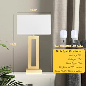 Bedroom Table Lamps Set of 2 - Touch Bedside Lamps with USB C+A, 3 Way Dimmable Gold Lamp for Nightstand, Modern Night Stands Lamps for Living Room End Tables Desk Bed Side Study Room(19.6in)