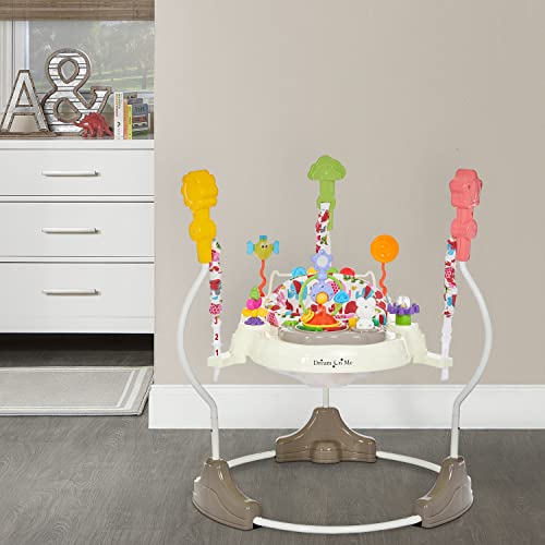 Dream On Me Zany 2-in-1 Baby Activity Center and Bouncer in Elephant Print, Sturdy and Strong Frame, 3 Height Positions, 360° Rotating Seat, 12 Songs with Flash Lights