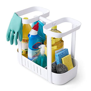 YouCopia SinkSuite Under Sink Cleaning Caddy, 2-Tier Adjustable Cleaning Supplies Organizer for Kitchen and Bathroom Organization and Storage