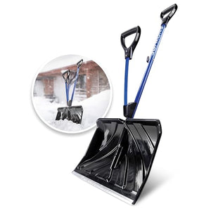 Snow Joe Shovelution SJ-SHLV01 18-in Strain-Reducing Snow Shovel w/ Spring Assisted Handle, Blue