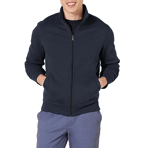 Amazon Essentials Men's Full-Zip Fleece Mock Neck Sweatshirt