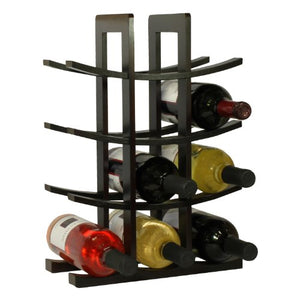 Oceanstar 12-Bottle Bamboo Wine Rack, Dark Espresso