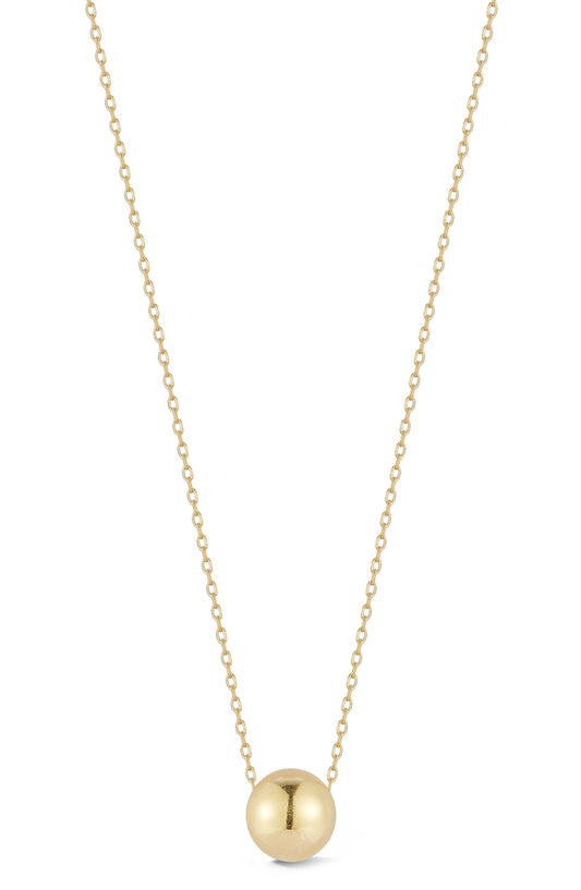 Ember Fine Jewelry 14K Yellow Gold Ball Pendant Necklace, Main, color, GOLD