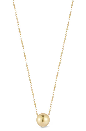 Ember Fine Jewelry 14K Yellow Gold Ball Pendant Necklace, Main, color, GOLD