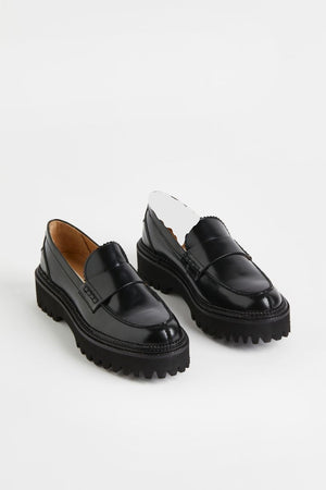 Chunky leather loafers