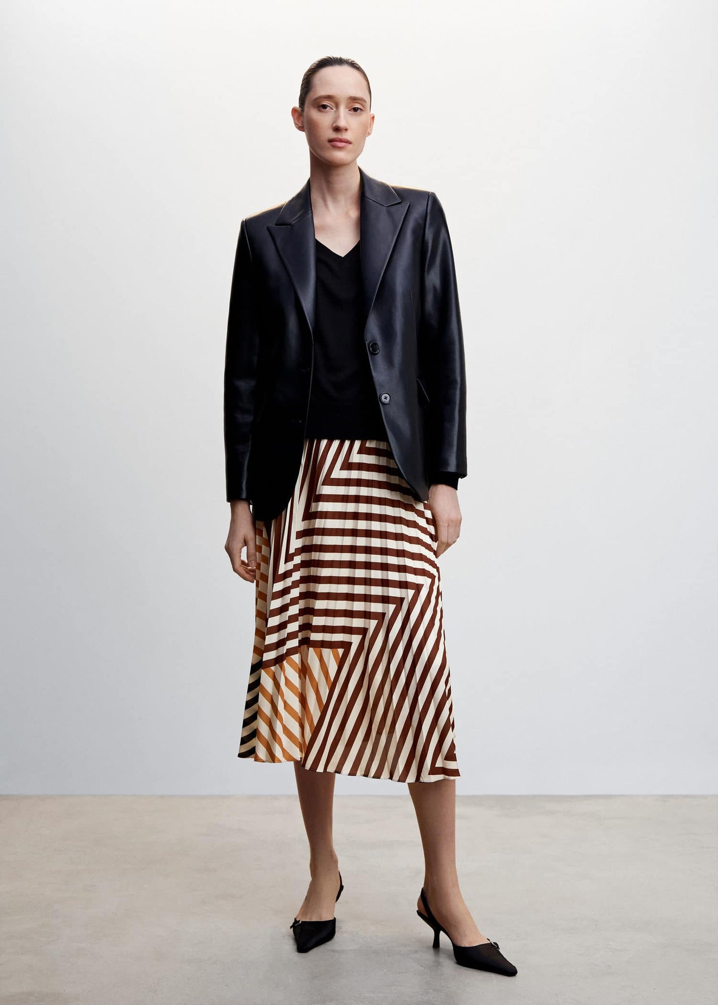 Printed pleated skirt - General plane