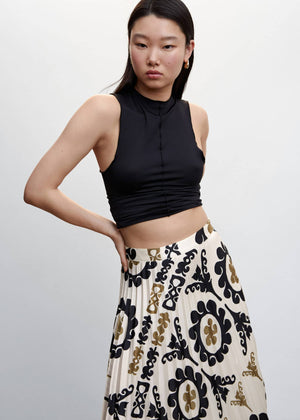 Printed pleated skirt - Medium plane