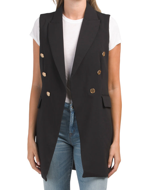 Collared Button Vest