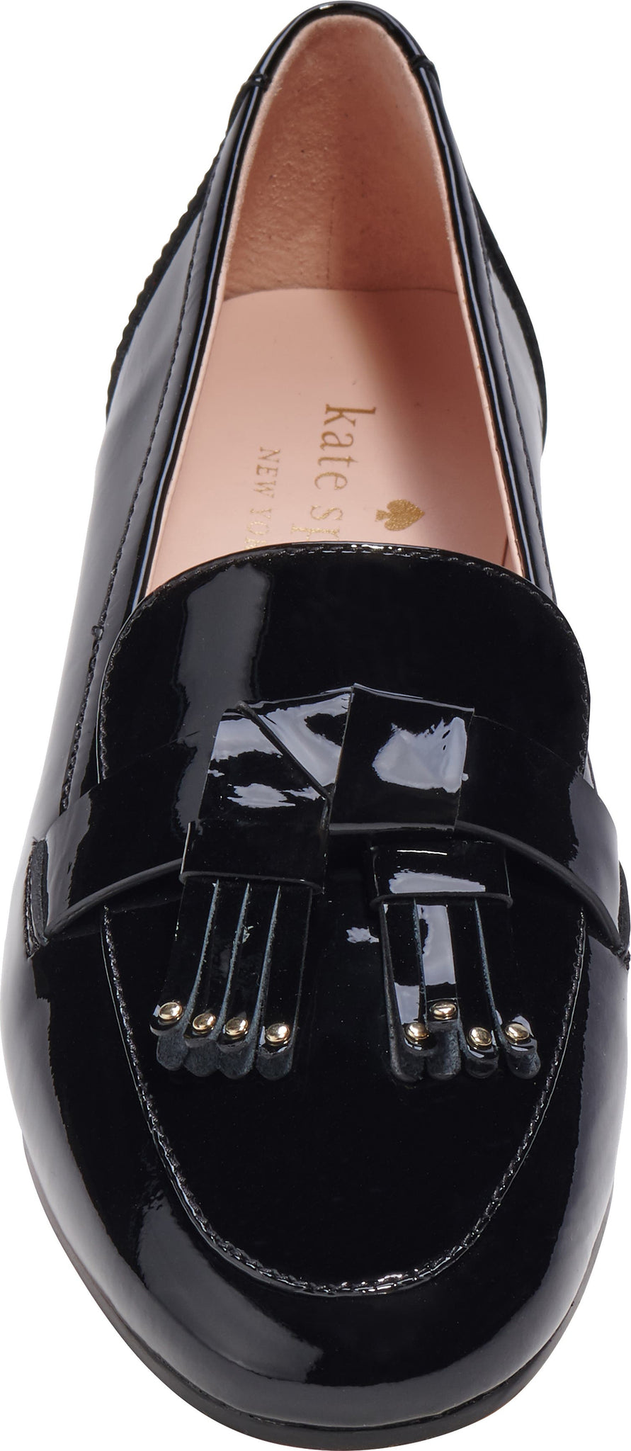 KATE SPADE NEW YORK berkeley fringe loafer, Alternate, color, BLACK