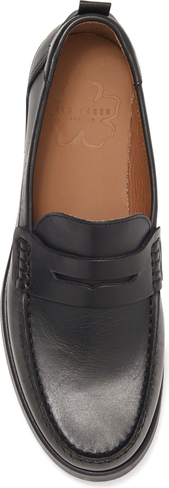 TED BAKER LONDON Alffie Leather Saddle Loafer, Alternate, color, BLACK