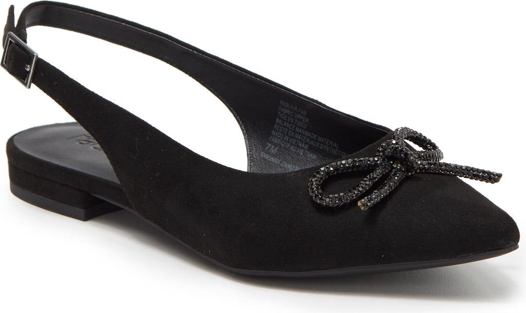 NORDSTROM RACK Blair Bow Slingback Flat, Main, color, BLACK