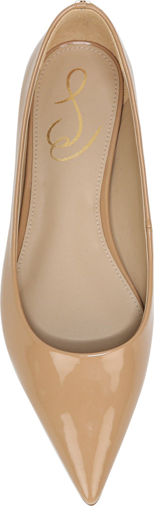 SAM EDELMAN Wanda Pointed Toe Flat, Alternate, color, GOLDEN SAND PATENT