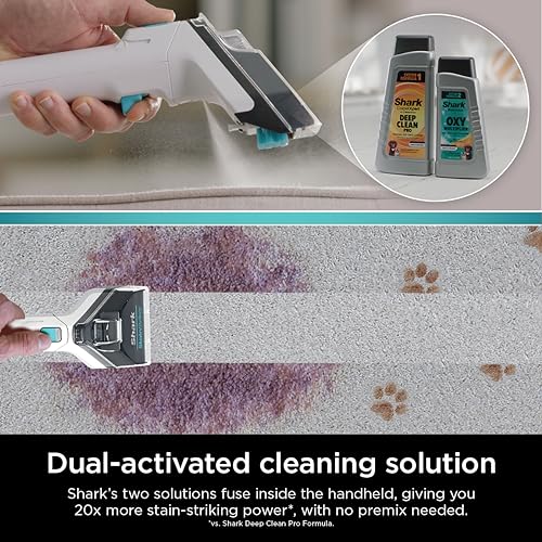 Shark PX201 StainStriker Portable Carpet & Upholstery Cleaner, Spot, Stain, & Odor Eliminator, 3 Attachments, Perfect for Pets, Carpet, Area Rugs, Couches, Upholstery, Cars & More, White