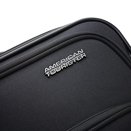 AMERICAN TOURISTER 4 KIX 2.0 Softside Expandable Luggage with Spinners, Black, 2-Piece Set (20/24)