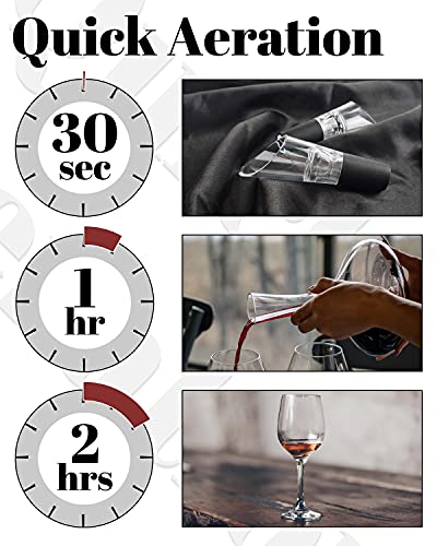 Wine Aerator, 6PCS Wine Pourer, Premium Wine Airarator, Wine Aerator Pourer Spout, Wine Aerorater and Wine Aireators Pourer for Wine Lovers