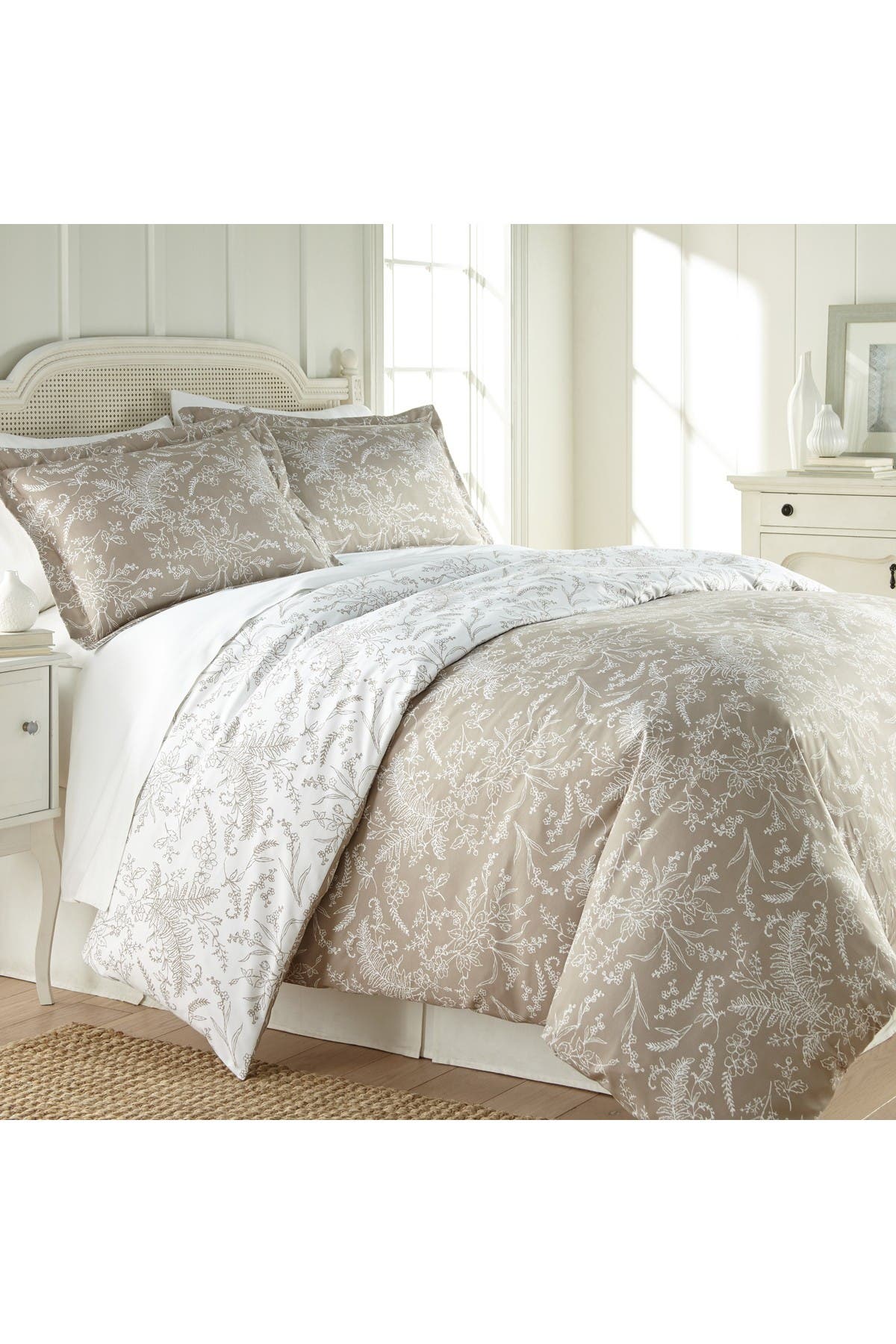 SOUTHSHORE FINE LINENS Winter Brush Duvet Set, Alternate, color, SAND