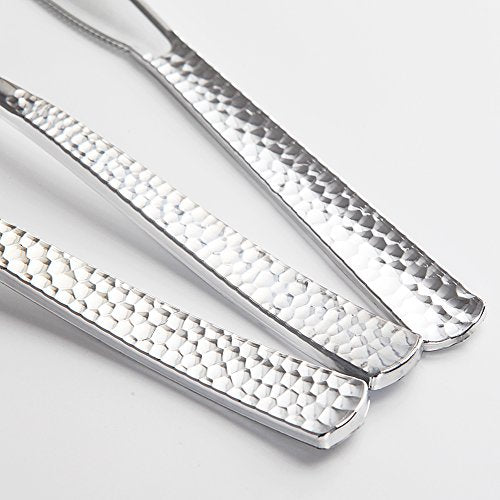 Supernal 300pcs Silver Plastic Forks,Premium Disposable Forks Polished,Special Hammered Design,Perfect for Big Party,Wedding and Any Catering Events,Perfect for Birthday,Party,Wedding