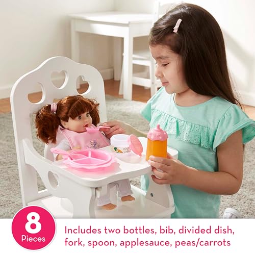 Melissa & Doug Mine to Love Time to Eat Doll Accessories Feeding Set (8 pcs) , Pink