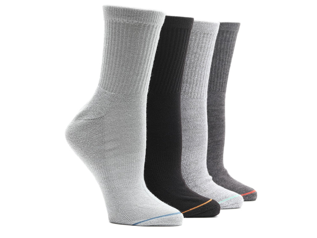 Crown Vintage Ribbed Men's Crew Socks - 4 Pack