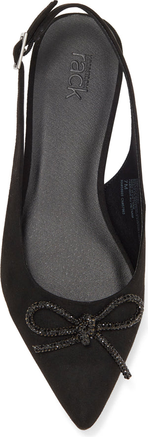 NORDSTROM RACK Blair Bow Slingback Flat, Alternate, color, BLACK