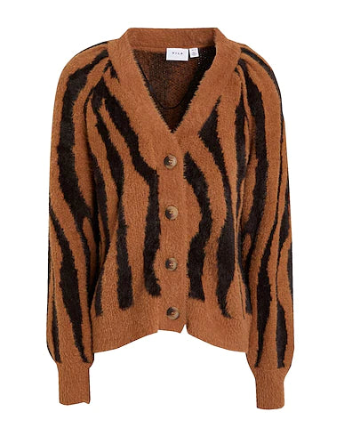 VILA Cardigan Camel 68% Polyamide, 32% Acrylic