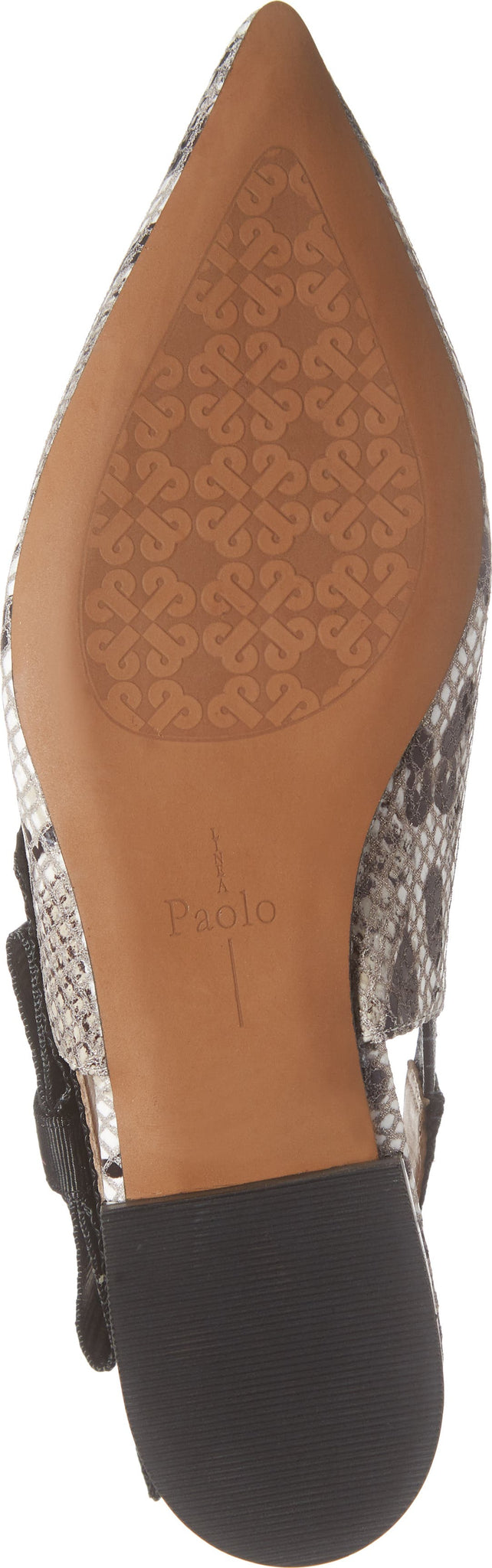 LINEA PAOLO Darcy II Slingback Flat, Main, color, WHITE/ BLACK/ TAUPE LEATHER