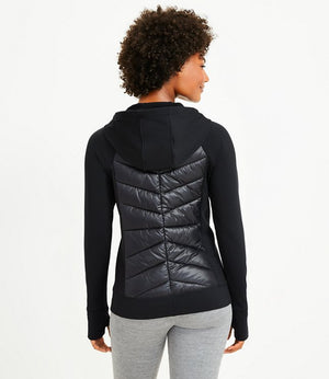 Lou & Grey Mixed Media Puffer Jacket