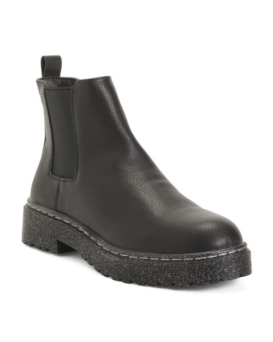 Lil Heather Glitter Sole Chelsea Boots (Big Kid)