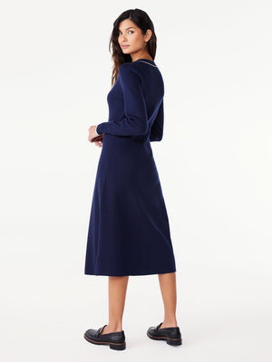 Free Assembly Women's Henley Midi Sweater Dress, Sizes XS-XXL - image 5 of 9