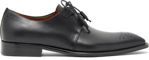 MEZLAN Aviator Cap Toe Shoe, Alternate, color, BLACK