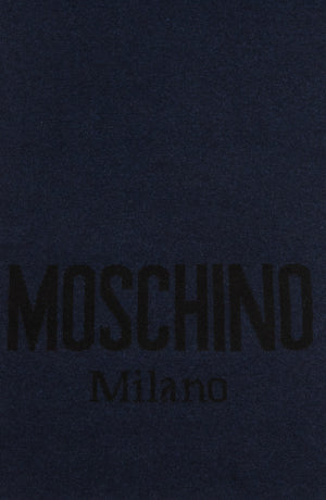 MOSCHINO 'Moschino' Cold Weather Scarf, Alternate, color, NAVY