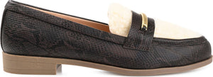 JOURNEE COLLECTION Tru Comfort Foam Faux Shearling Huntington Flat, Main, color, SNAKE