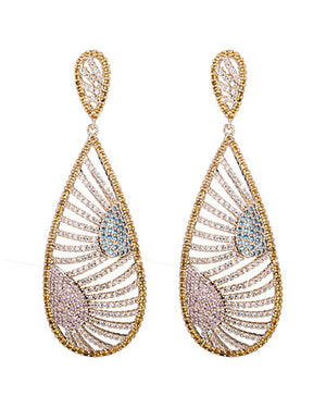 Eye Candy LA Maya CZ Crystal Drop Earrings