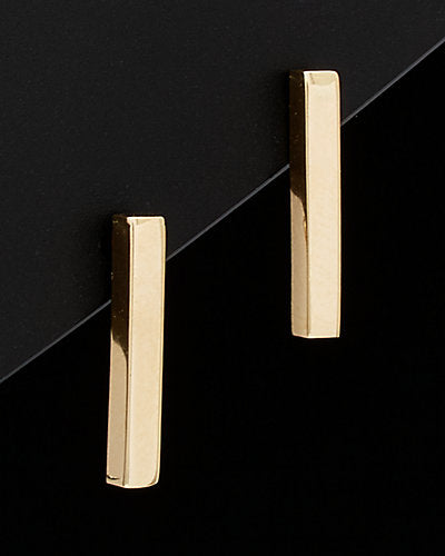 14K Italian Gold Bar Earrings